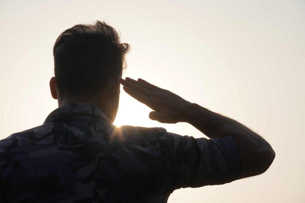 Army saluting
